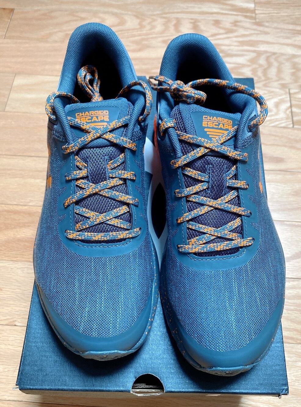 NIB Under Armour Charged Escape 3 Evo Blue Orange Running Shoes Men’s 7